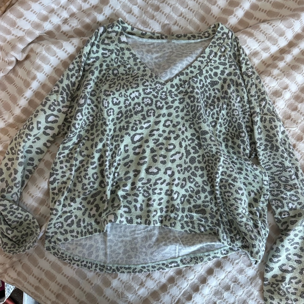 Z Supply Cheetah Long Sleeve Green